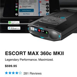 MAX 360c MKII Radar Detector - Black